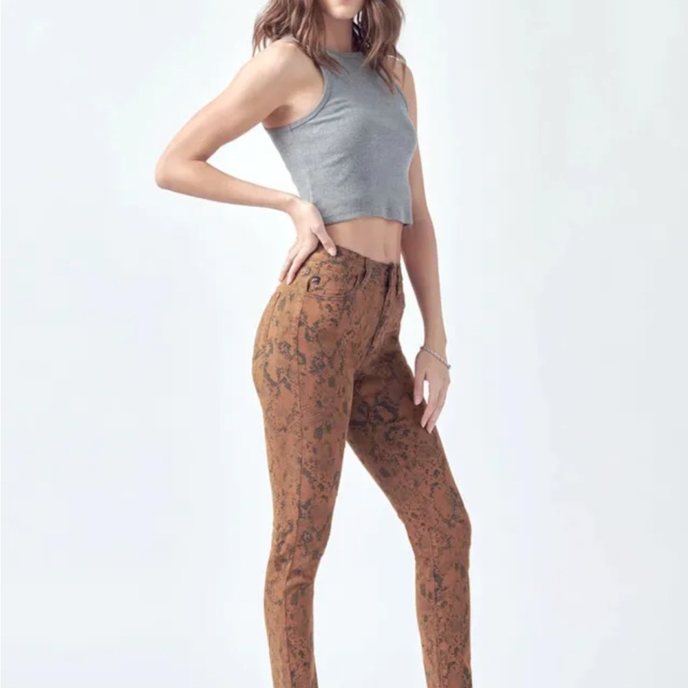 Kancan Super Skinny Jeans Womens 28 Snake Print High Rise Denim NEW NWOT